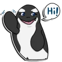 Telegram sticker 👋 Teeka Orca by Teeka