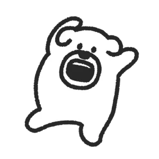 Telegram sticker 💬 깨방정댕댕이 By @KakaoEmoticon