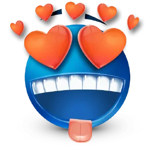 Телеграм стикер 🥰 Bluemoji