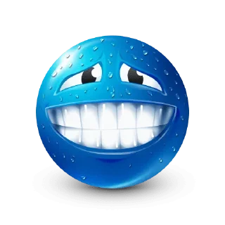 Телеграм стикер 😓 Bluemoji