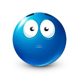 Телеграм стикер 😟 Bluemoji