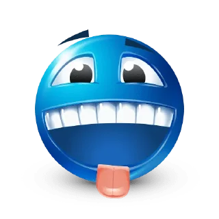 Телеграм стикер 😃 Bluemoji