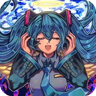 Telegram sticker 🔥 Miku