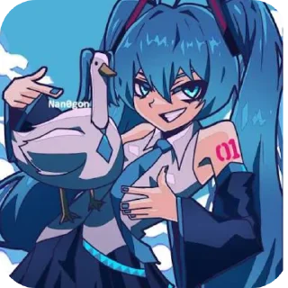 Video sticker 👄 Miku