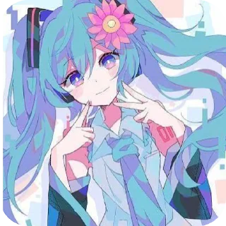 Telegram sticker 🔥 Miku