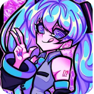 Telegram sticker 🔥 Miku