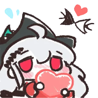 Telegram sticker ❤️ Chibi Skadi | @Onishiki @OniGP