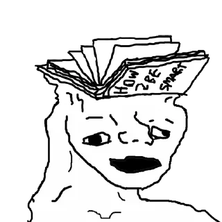 Телеграм стикер 📖 Brainlet again