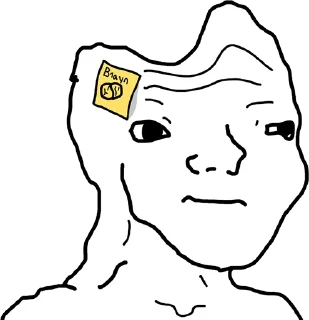 Телеграм стикер 💀 Brainlet again