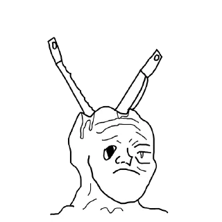 Телеграм стикер 🍴 Brainlet again