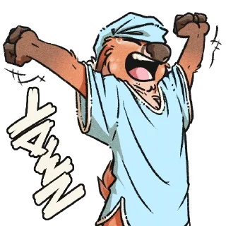 Telegram stiker 😴 Bedtime Buck