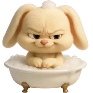 Telegram sticker 🛁 Кролик - Тролик @Nyasticks