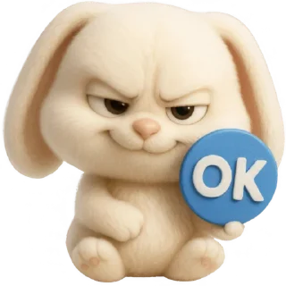 Telegram sticker 👌 Кролик - Тролик @Nyasticks