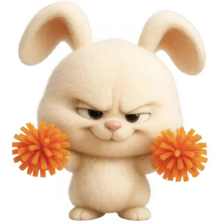 Telegram sticker ✊ Кролик - Тролик @Nyasticks