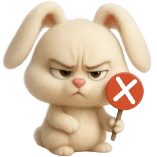 Telegram sticker ❌ Кролик - Тролик @Nyasticks
