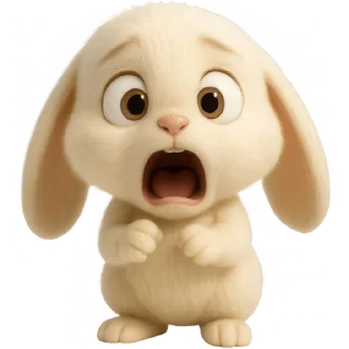 Telegram sticker 😱 Кролик - Тролик @Nyasticks