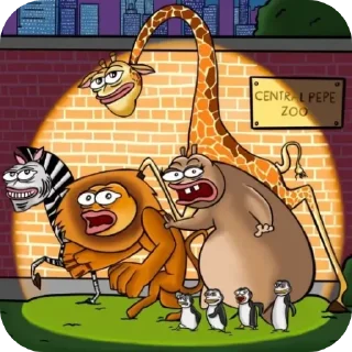 Sticker 🎪 Pepe Animals ZOO → @PepeTaroBot