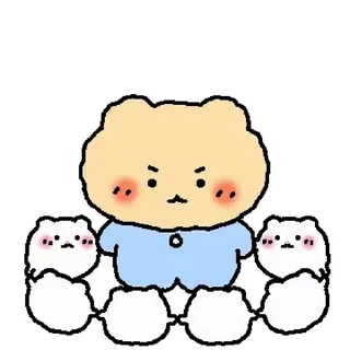 Video sticker 🫂 망그러진 곰과 햄터 @moe_sticker_bot