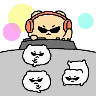 Video sticker 😎 망그러진 곰과 햄터 @moe_sticker_bot