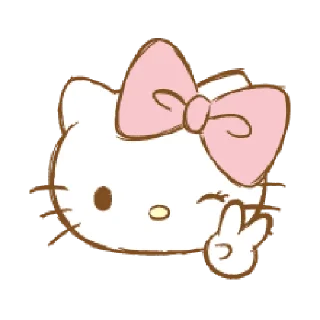 Telegram sticker ✌️ hello kitty emoji @soft_stickers