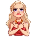 Telegram sticker 🖕 Daenerys Targaryen