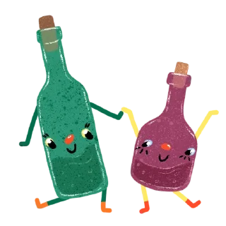 Telegram sticker 🍾 Stickers by @meowcasso_art
