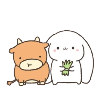 Telegram sticker 💬 꾸준한 망붕왕! 망상토끼 By @KakaoEmoticon