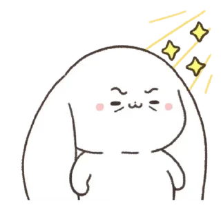 Telegram sticker 💬 꾸준한 망붕왕! 망상토끼 By @KakaoEmoticon