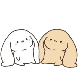 Telegram sticker 💬 꾸준한 망붕왕! 망상토끼 By @KakaoEmoticon
