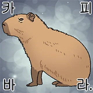 Sticker ⭐ 조금 리얼한 카피바라 둥덕이 @moe_sticker_bot