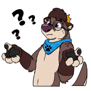 Telegram sticker ❓ Kiyo Otter