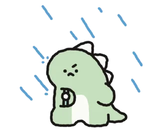 Telegram sticker 💬 쿠앙이는 위험한 공룡이야! 2 By @KakaoEmoticon