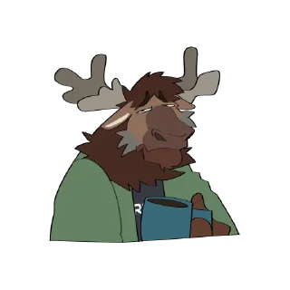 Telegram stiker ☕ Nick the Moose (@NickDales)