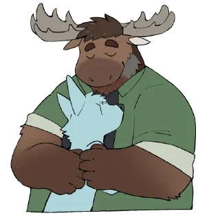 Telegram stiker 🫂 Nick the Moose (@NickDales)