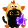 Sticker 👍 Чикен-киса @Nyasticks