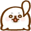 Sticker 😱 fluffy baby seal  ♡  @ririmoji
by natsumi (line)