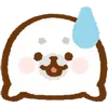 Sticker 😥 fluffy baby seal  ♡  @ririmoji
by natsumi (line)