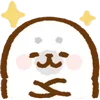 Sticker 😼 fluffy baby seal  ♡  @ririmoji
by natsumi (line)