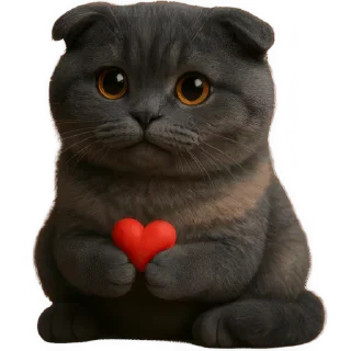 Telegram sticker ❤️ Котик Нонг-Дум @Nyasticks