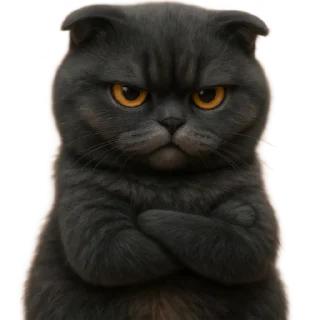 Telegram sticker 😒 Котик Нонг-Дум @Nyasticks
