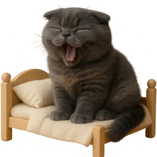 Video sticker 🥱 Котик Нонг-Дум @Nyasticks