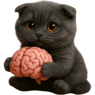 Telegram sticker 🧠 Котик Нонг-Дум @Nyasticks