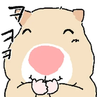 Телеграм стикер ⭐ 햄스터야, 썬그리 벗어봐 @moe_sticker_bot