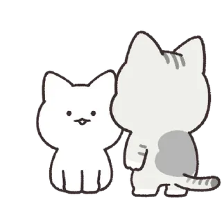 Телеграм стикер 💬 내 이름은 댕댕이, 고양이죠 By @KakaoEmoticon