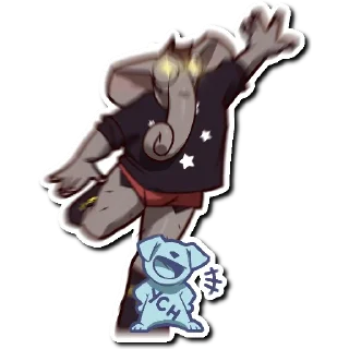 Telegram sticker ⚽️ Baron the Elephant