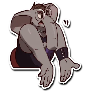 Telegram sticker 😡 Baron the Elephant