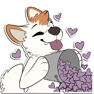 Telegram sticker 💜 Mochi Dog