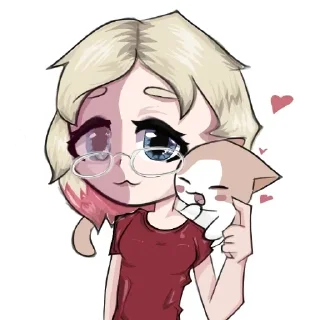 Telegram sticker 😻 АлисуМур мы все любим, целуем, обнимаем, уважаем, мяу