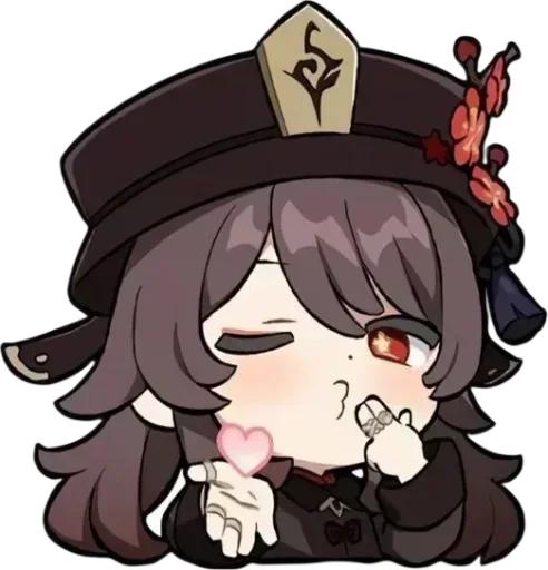 Sticker ⚰ Hu Tao @mewcinn                :: @fStikBot