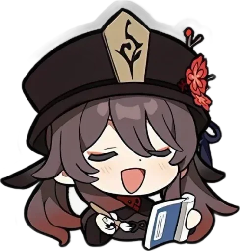 Telegram sticker ⚰ Hu Tao @mewcinn                :: @fStikBot